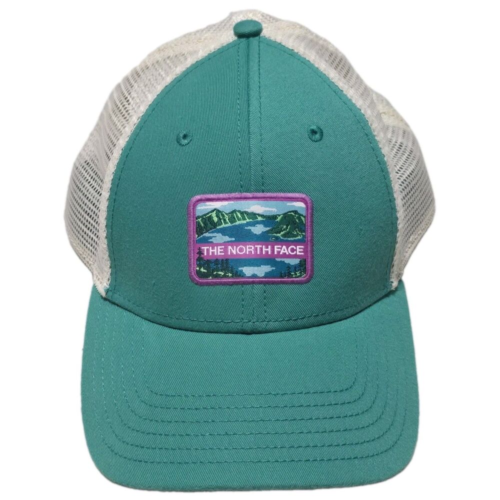 The North Face Mudder Trucker Snapback Hat Unisex One Size Adjustable Green Cap